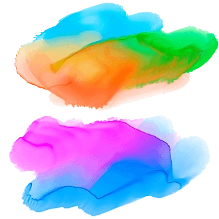 蓝紫彩色节庆渐变水墨晕染效果png