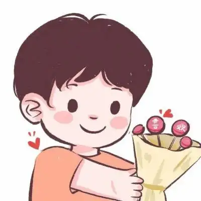 一男一女分开简笔画情侣头像一对 简约好看的不明显q版情侣头像_情侣