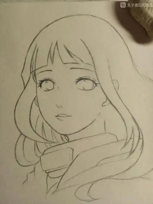 雏田人物素描简笔画