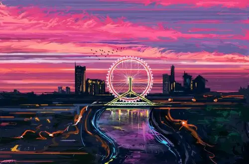 天津之眼_fangpeii__插画师作品_涂鸦王国gracg.com