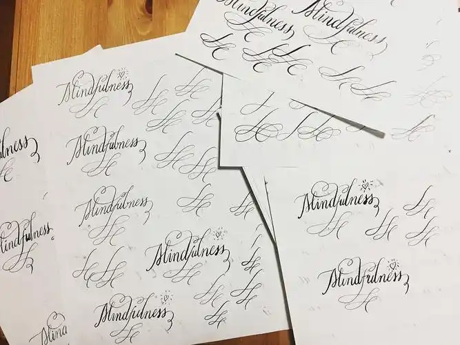 英文字体花体字brush练习