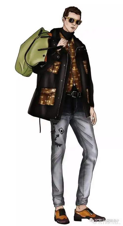 80例效果图赏析(男装)_服装