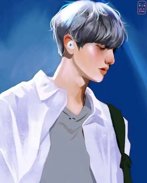 exo 朴灿烈 一位外国小姐姐画的,超赞,微博@le_asmaa ins:le.