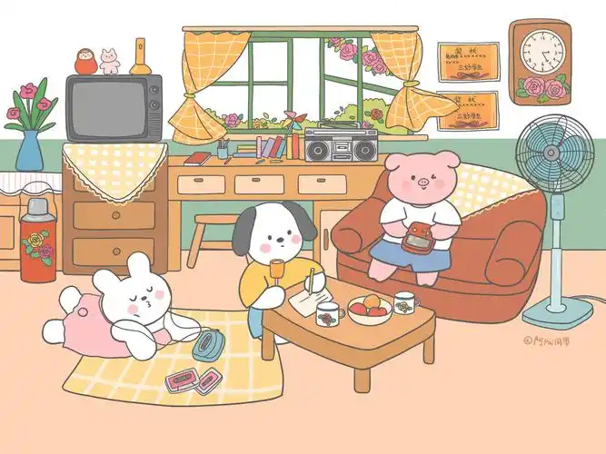 小清新手绘ipad壁纸_卡通动漫_壁纸下载_美桌网