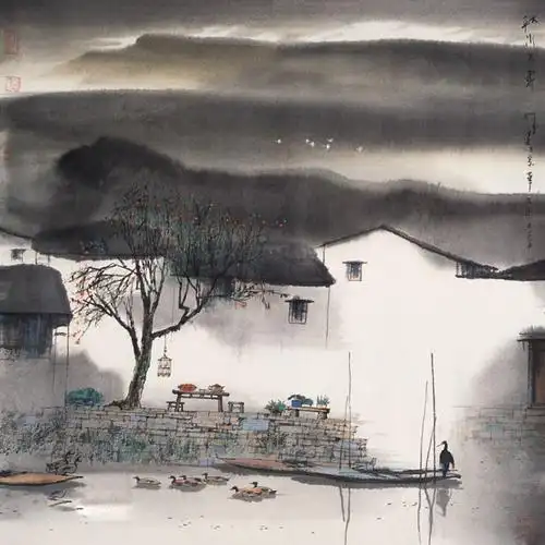 杨明义画家《江南小镇 水乡石桥》-搜狐大视野-搜狐新闻