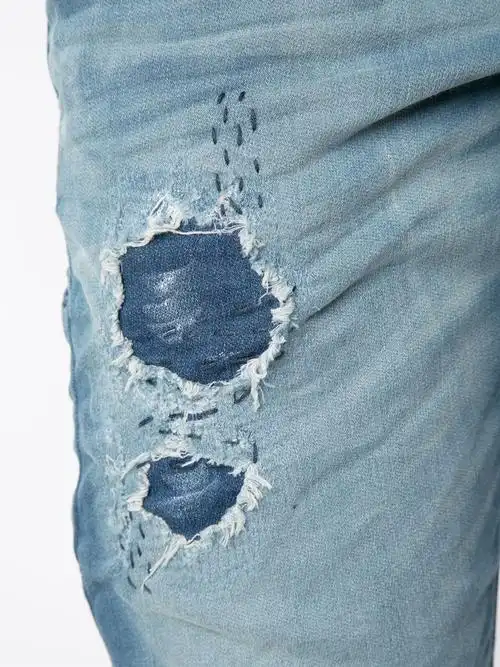 krooley jogg补丁牛仔裤