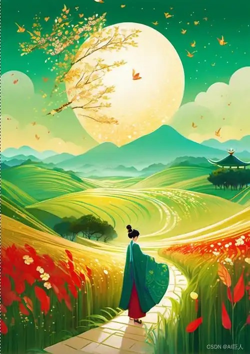 ai绘画教程清明海报设计