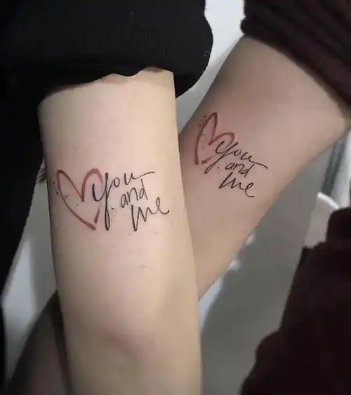 清新脱俗的情侣小清新纹身图案(2)