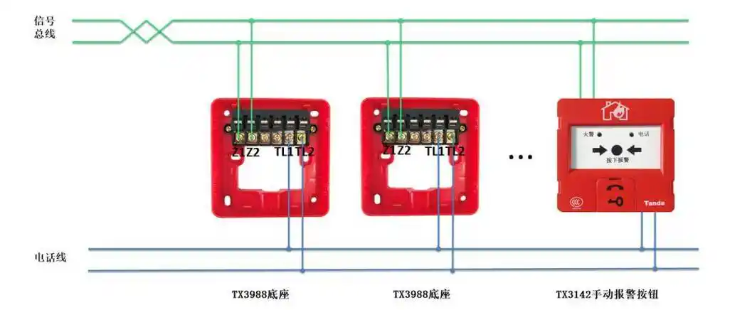泰和安火灾自动报警及联动控制系统接线图