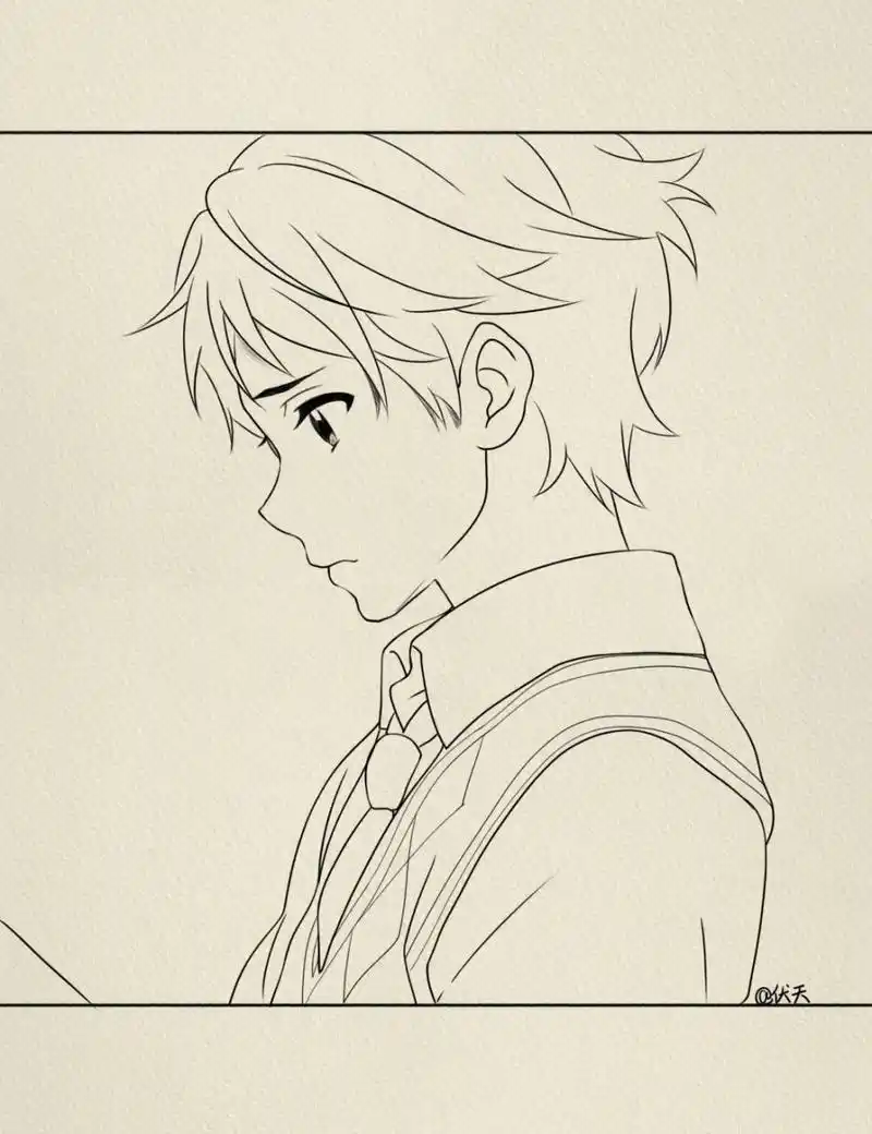 少年也终将成为宝藏 #动漫男头# #男头# #铅笔画# #男生头像# #寻找