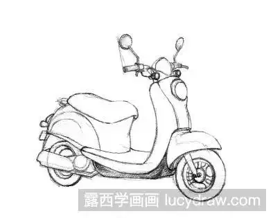 素描摩托车怎么画?