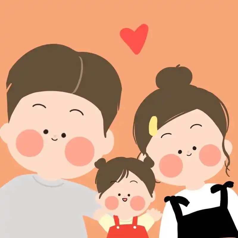 一组很甜的一家三口亲子情侣头像.