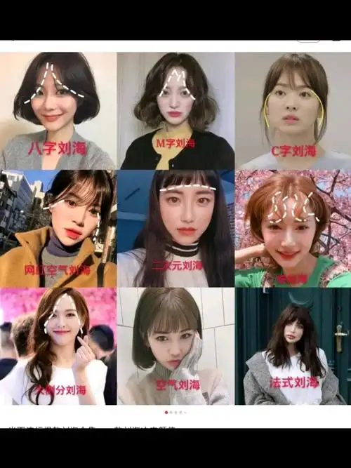 当下流行爆款刘海合集,一款刘海决定颜值