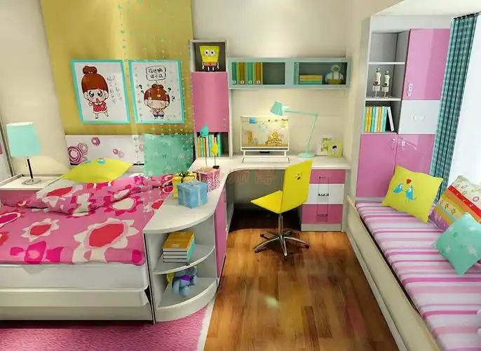 土巴兔装修效果图儿童房_一间房一儿一女儿童房怎么装修效果图_儿童房