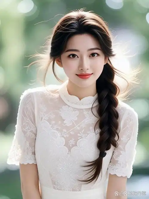 这美女的麻花辫太美了,美的让人心动不已!#养眼美女# #美女