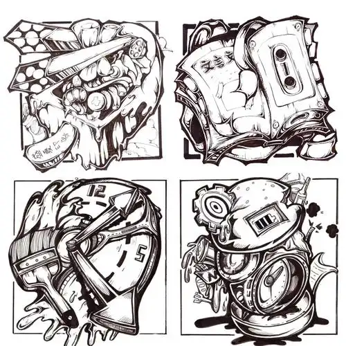 24考研黑白装饰画素材分享