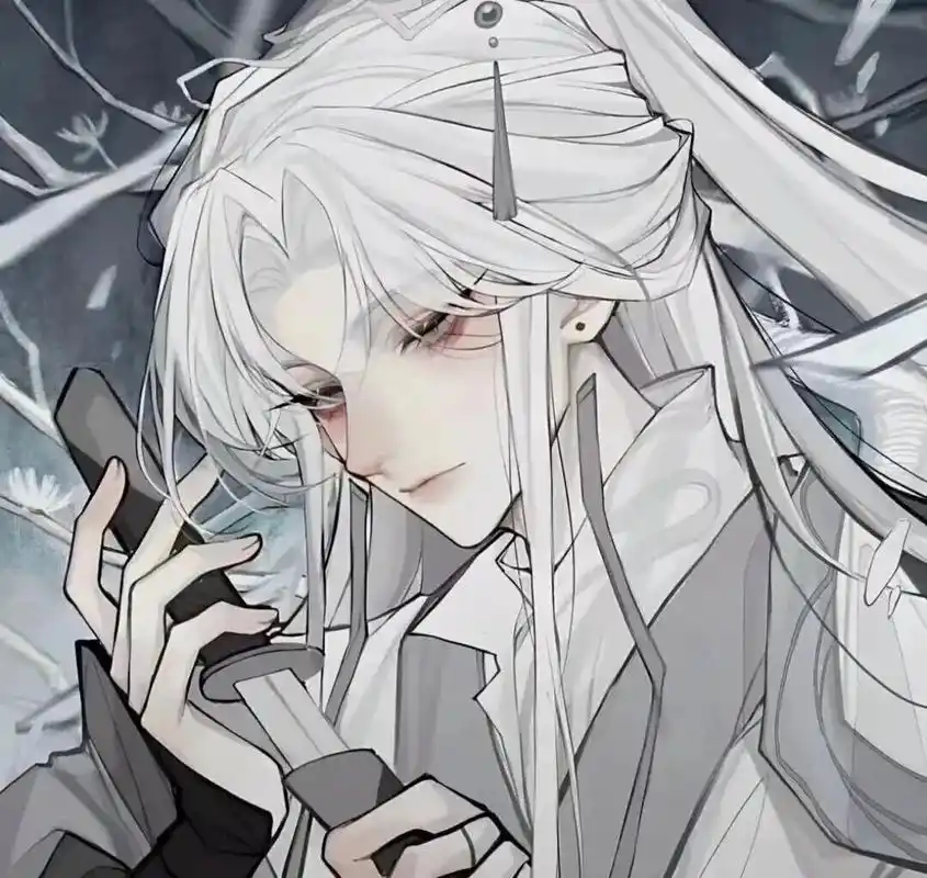 帅气古风男漫,氛围感少年,黑白系古风少年