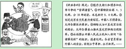 材料二   19世纪末的中国印象与《辛丑条约》内容
