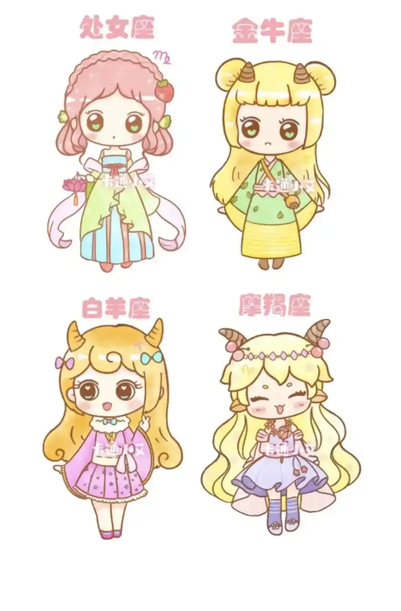 十二星座系列 #你们都是什么星座 #十二星座公主简笔画 # - 抖音