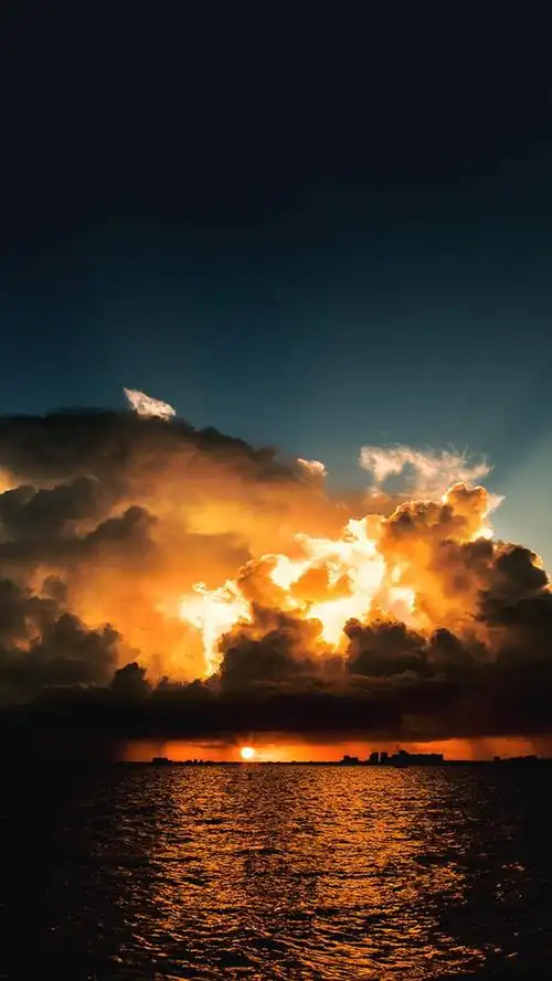 唯美大海夕阳美景