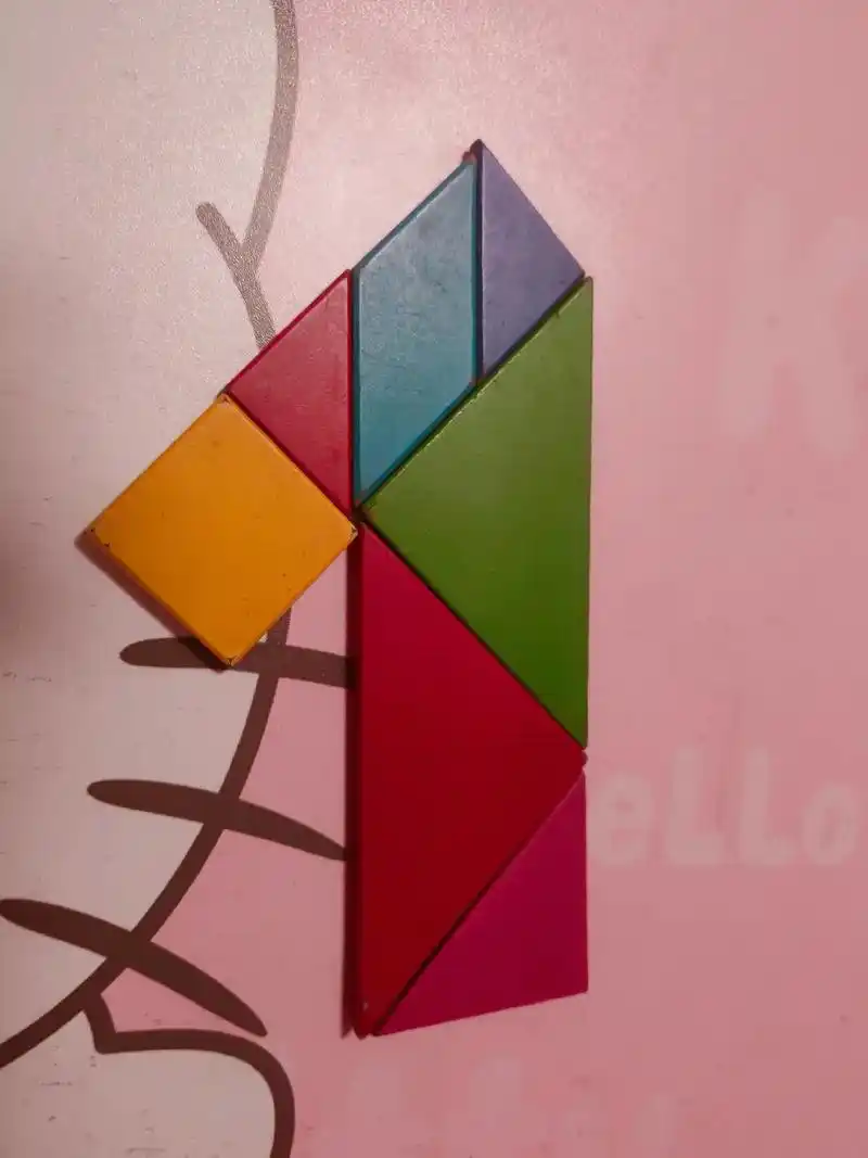 孩子用七巧板拼出的每一个图形#七巧板拼图  - 抖音