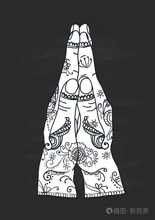 元瑜伽手印双手合十