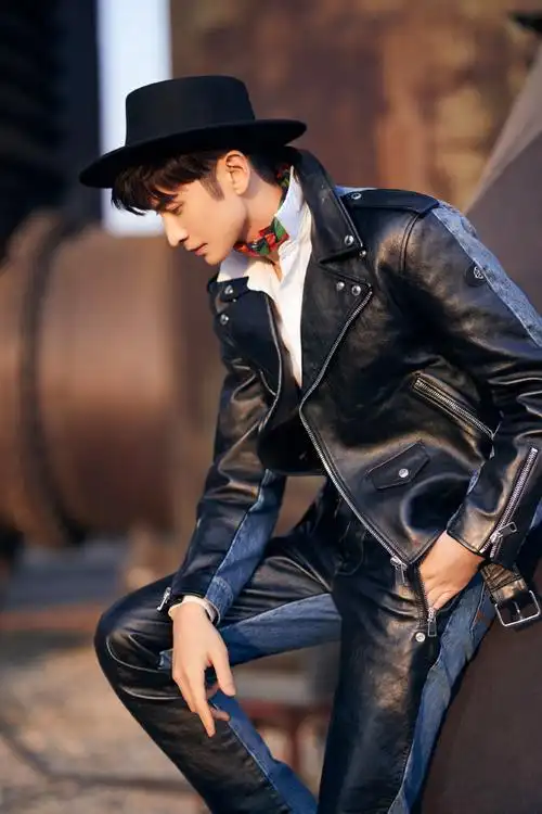 张云龙生日礼帽写真大片##张云龙牛仔风皮衣造型生日大片##张云