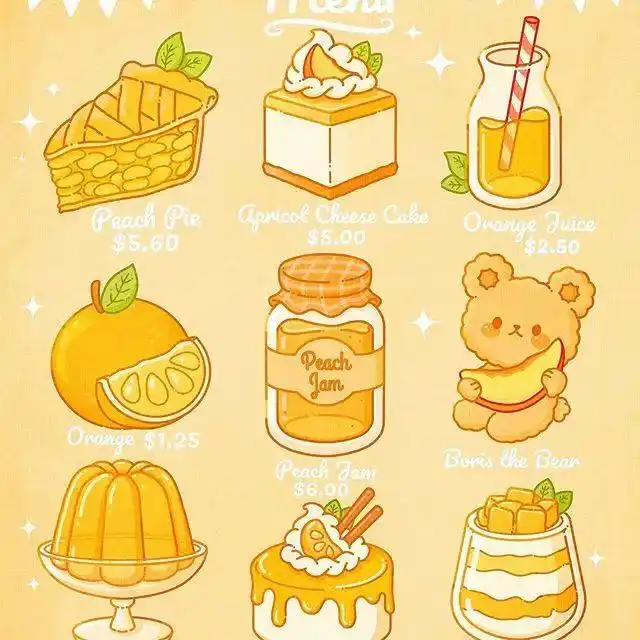 我的零食去哪里了:简笔画手绘可爱食物,可临摹