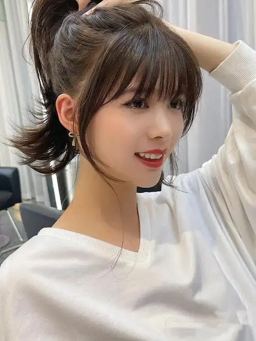 适合学生的法式刘海,好看又减龄,洋溢着青春的活力