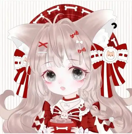 珍藏版绝美超仙红色系梦幻仙气动漫女生头像