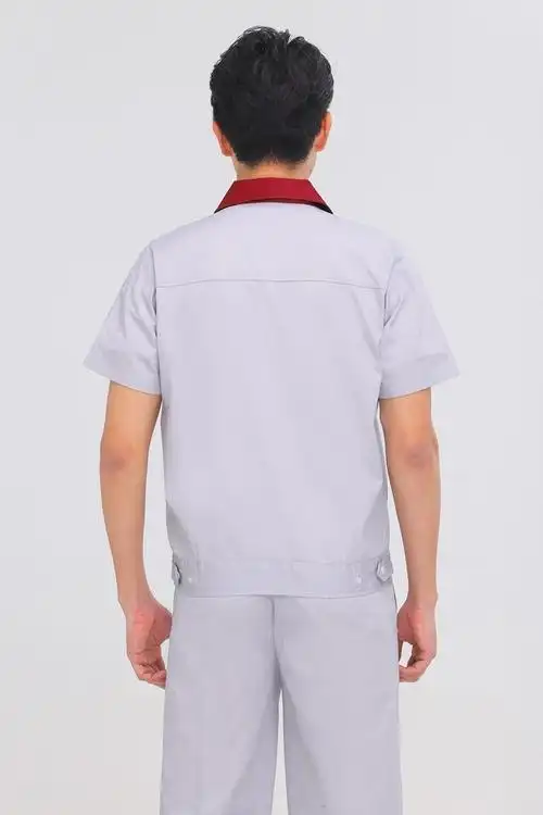 夏季短袖搬运工作服4s汽修员工服工厂车间吸汗劳保工作服定制 - 爱企