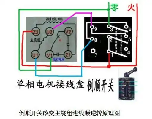 两相电,三相倒顺开关怎么接
