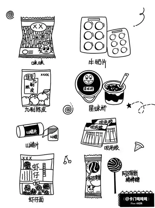 广东小孩的童年零食简笔画pt.