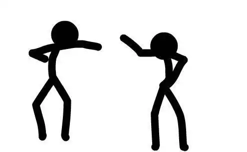 火柴人打斗动作简笔画