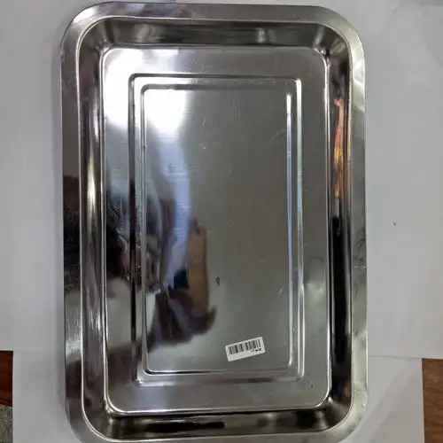 不锈钢方盘31*21*2托盘长方形水杯餐盘铁盘 水饺盘 烤鱼盘2元批发