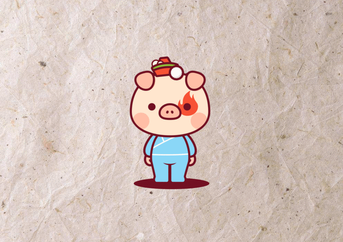 一个爱吃火锅的小猪