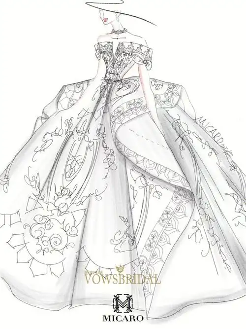 micaro,帮你实现耀世梦想7878-"忍不住先剧透婚纱手绘"-一笔一划