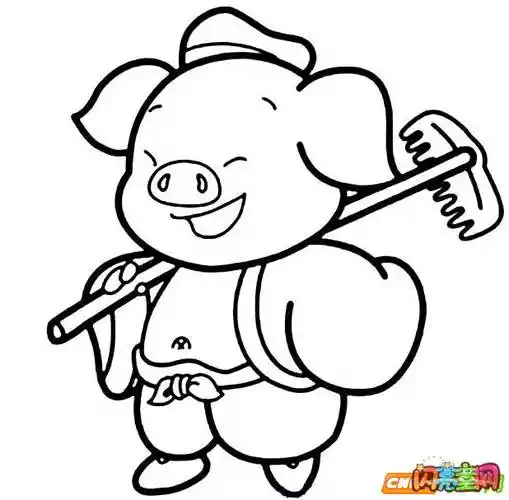 西游记猪八戒卡通简笔画图片猪八戒简笔画图片猪八戒卡通人物简笔画