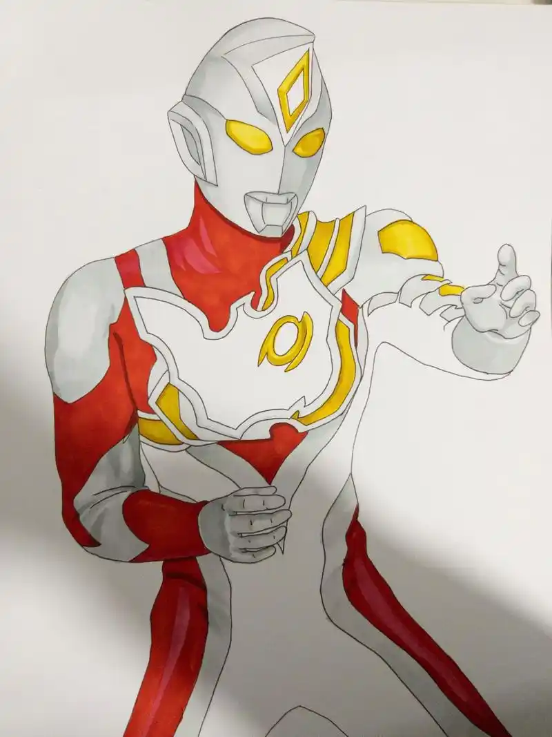 马克笔手绘德凯奥特曼 马克笔手绘奥特曼,整体来说还是比较难画,尤其