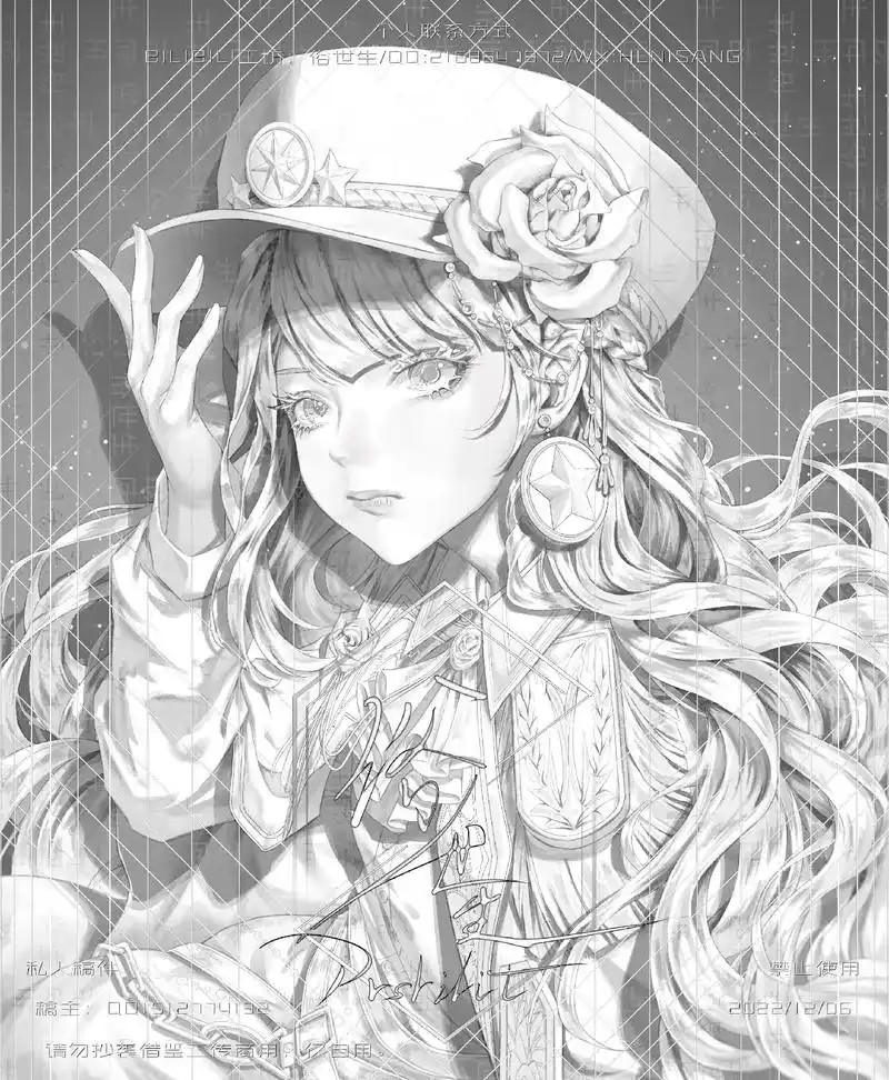 素描 #稿件展示  #oc #二次元 #插画  - 抖音