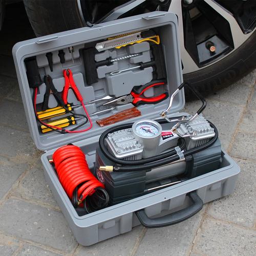 车载充气泵双缸金属大功率汽车打气泵12v越野车商务车用