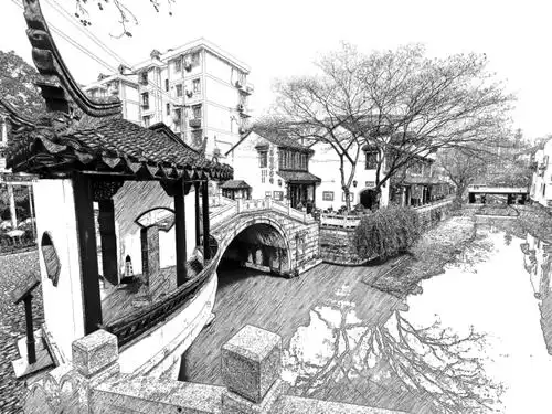 【南翔古镇速写～2020.1.17】