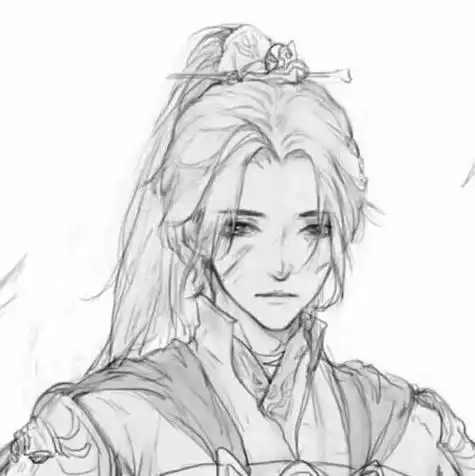 集帅气古风男子简笔画古风二次元男生简笔画素描简笔画男生古风动漫