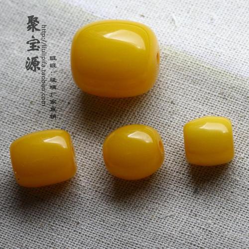 优化老蜜蜡棕色桶珠圆珠散珠琥珀单珠散珠diy手串配珠转运珠