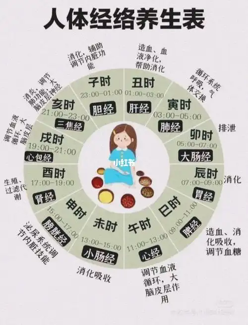 人体经络养生表来了在《黄帝内经》中有"十二时辰经络养生法"前后一天