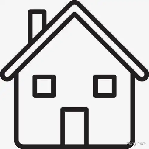 卡通三角形房屋png素材透明免抠图片其他元素