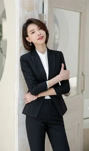 西装套装女士2019小香风时尚职业装正装工作服气质面试西服夏