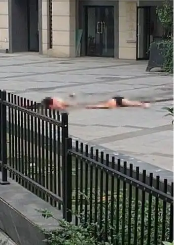 女子跳楼被摔成两半令人看后胃部不适图