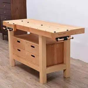 多功能工作台实木木工桌子图片