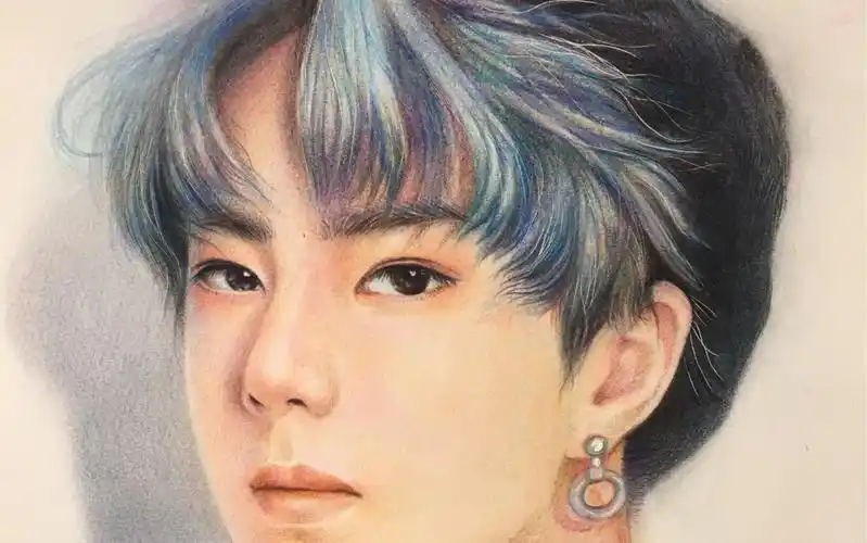 彩铅王一博人物练习